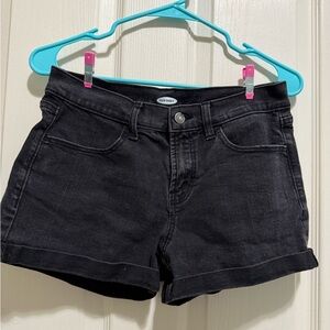 Old Navy Black Jean Shorts Classic Denim Style